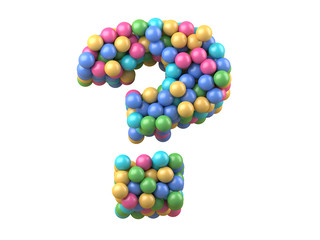 color plastic balls on children's playground font.

