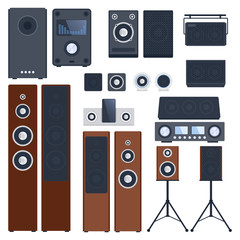Music systems vector set.