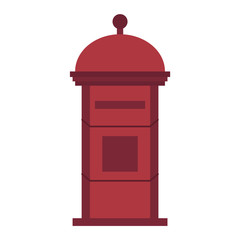 Post mailbox vector illustration