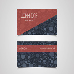 Business Card Template with Abstract Circles Design