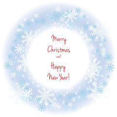 Christmas Greeting Card. Merry Christmas lettering.