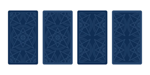 Tarot card reverse side. Classic designs. Vector illustration - obrazy, fototapety, plakaty