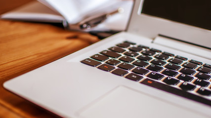 pen, notebook, keyboard