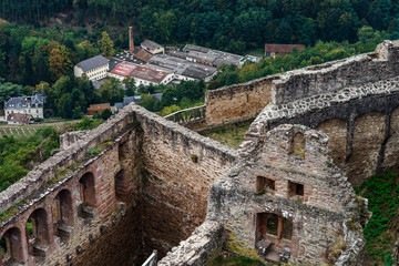 Fototapeta na wymiar Majestic medieval castle Saint-Ulrich on the top of the hill