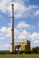 Thermal power plant of Foix in Cubelles, Barcelona, Spain.