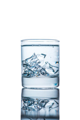 Drinking water. Water in glass.