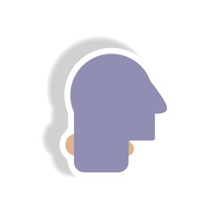 Vector paper sticker various symptoms of Zika on the human