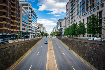 The K Street Underpass at Washington Circle in Washington, DC.