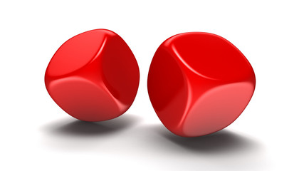 3d image of game dices. Image with clipping path