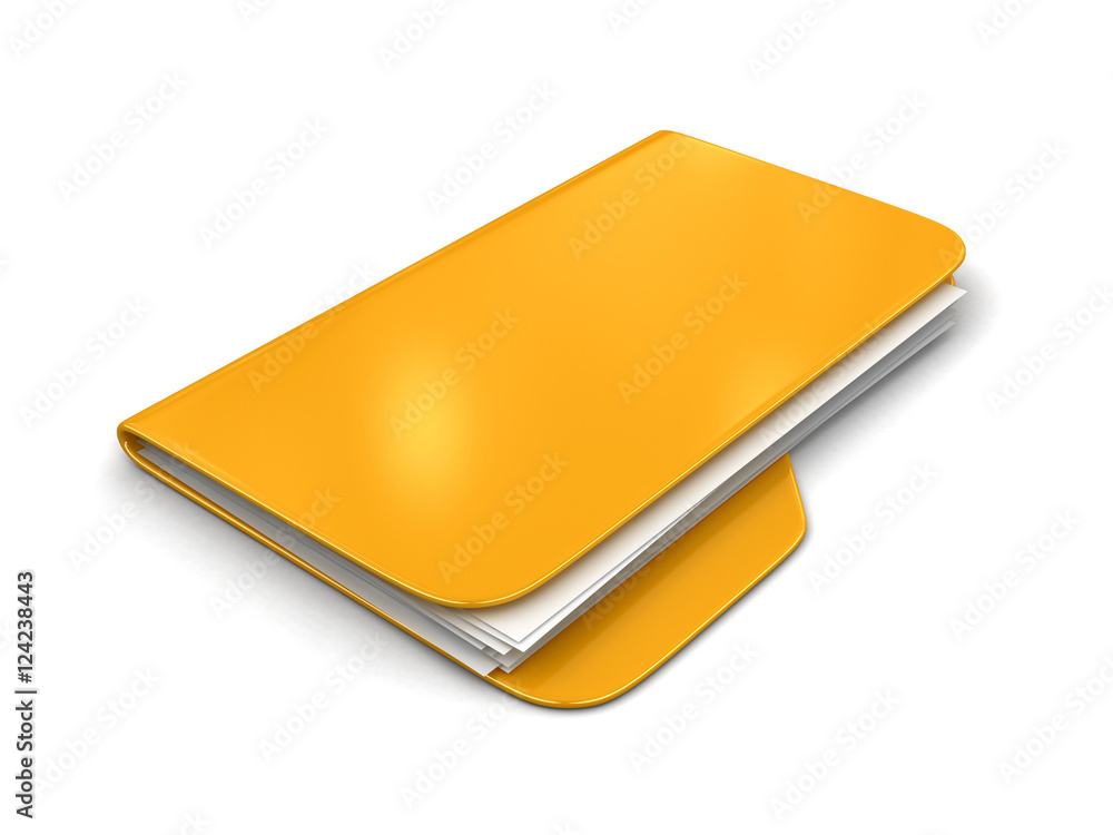 Poster folder and files. image with clipping path