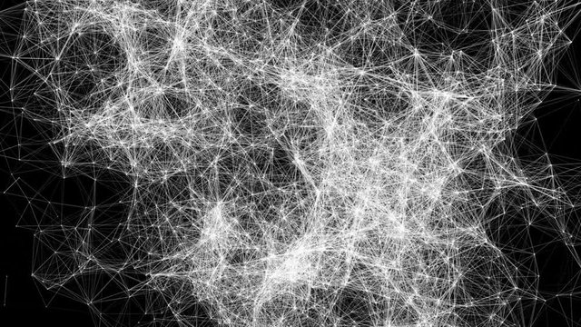 Modern Plexus in Motion. Nice 3D Rendering
