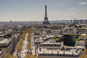 View on Paris from Arc de Triomphe.