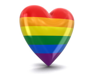 Color heart. Image with clipping path