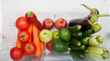 Plenty of fruits and vegetables.