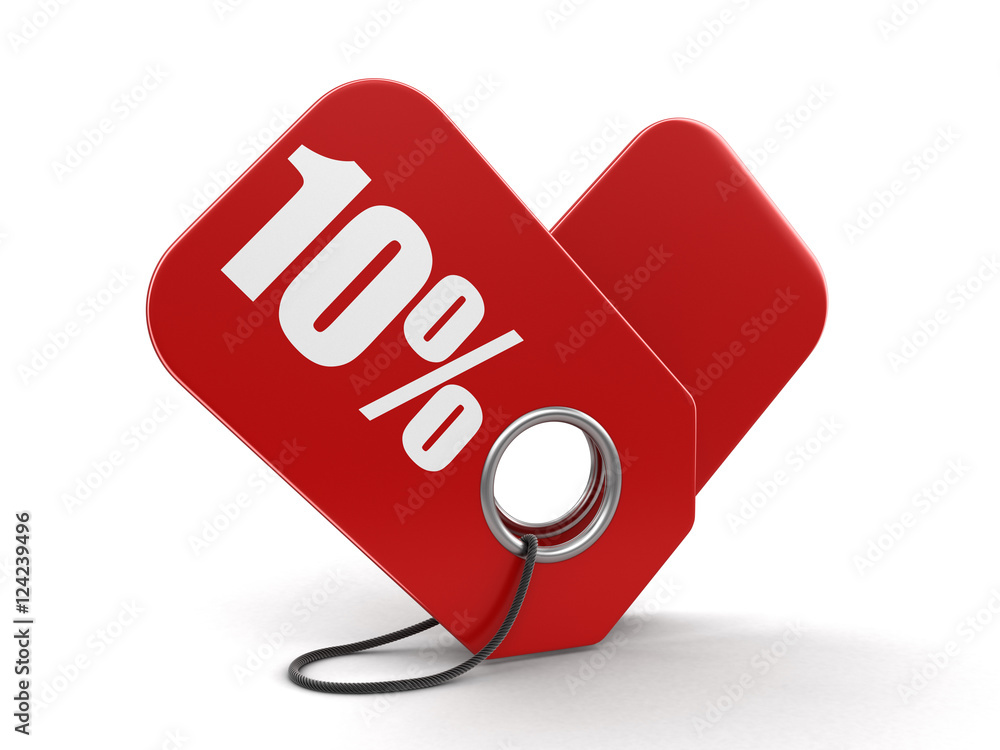 Poster label 100%. image with clipping path
