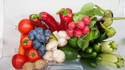 Plenty of fruits and vegetables.