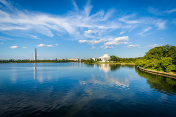 The Washington Monument, Thomas Jefferson Memorial and Tidal Bas