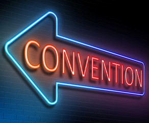 Convention sign concept.