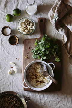 Ingredients for Curried Lentil Meatballs