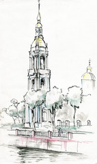 bell tower sketch