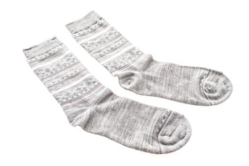 New socks isolated on white