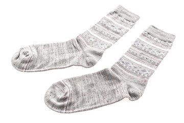New socks isolated on white