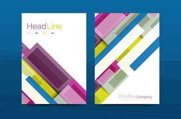 Set of abstract lines backgrounds - business templates