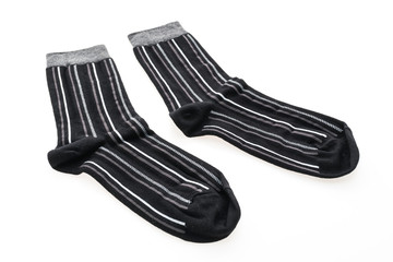New socks isolated on white