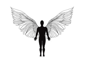 figure of an angel. Vector illustration