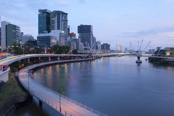 Fototapeta na wymiar Brisbane cycle lanes