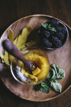 Mango and Blackberry Vodka Cooler