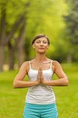 Yoga in park