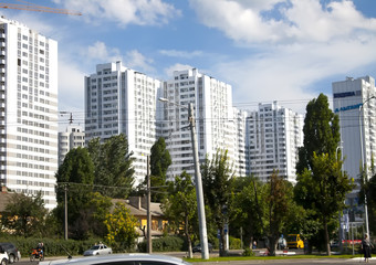 Obraz premium New buildings. Multi-story houses