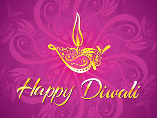 abstract artistic diwali purple background
