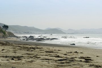 Fototapeta na wymiar Seascape towards morro bay