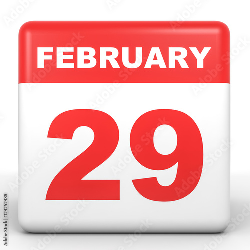 quot February 29 Calendar on white background quot Stock photo and royalty