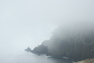 misty cliffs