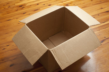 Empty brown cardboard box