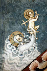 Old fresco and painting