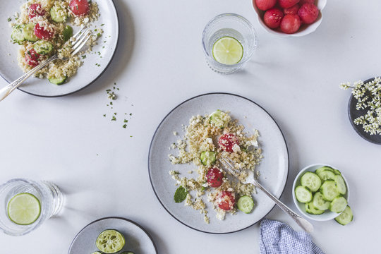 Minted Watermelon Salad with Bulgur