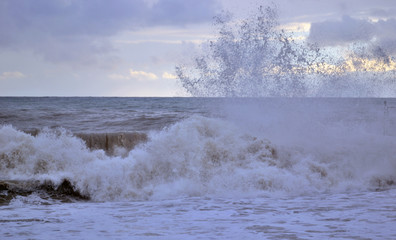 a storm at sea