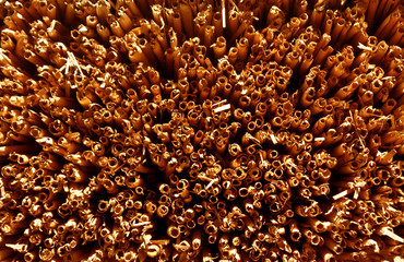 Old straw roof texture.