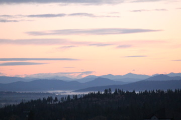 sky and mountain sunrise