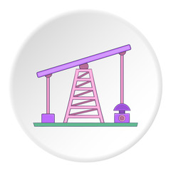 Oil pump icon. Flat illustration of oil pump vector icon for web