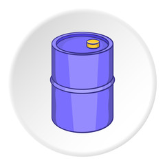 Oil barrel icon. Cartoon illustration of oil barrel vector icon for web