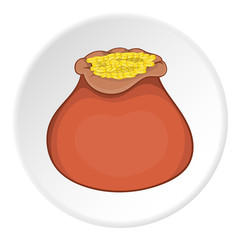 Money bag icon. Cartoon illustration of money bag vector icon for web