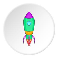 Rocket icon. Flat illustration of rocket vector icon for web