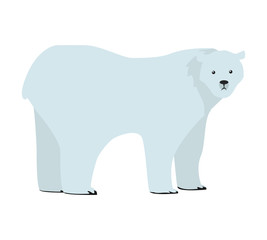 Polar Bear Vector Illustration in Flat Design