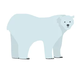 Foto op Canvas Polar Bear Vector Illustration in Flat Design © robu_s