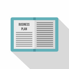 Business plan icon. Flat illustration of business plan vector icon for web isolated on white background